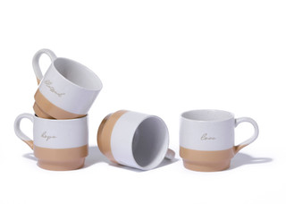 Thumbnail 2: Boston Warehouse 4 Pk Stacked Mugs 