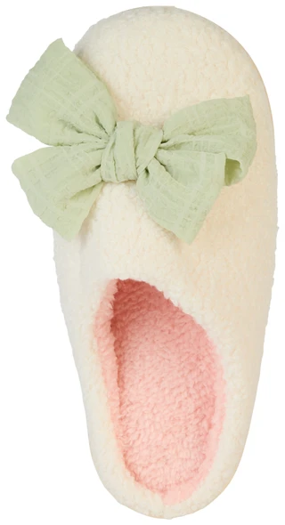 Thumbnail 4: THE DARLING EFFECT Women's Betty Bow Fuzzy Slippers 
