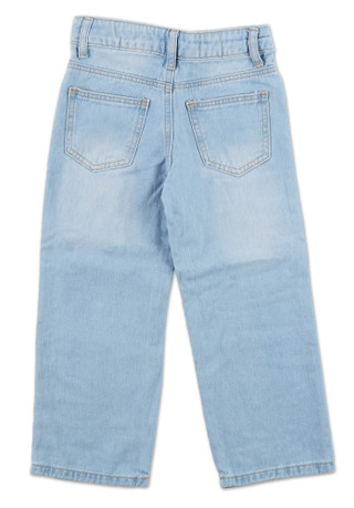 Thumbnail 2: GOGO STAR Little Girls Bow Straight Leg Jeans 