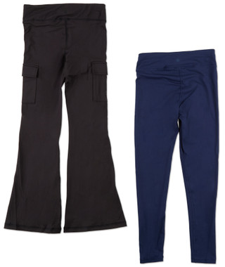 Thumbnail 4: Yogalicious Girls 2 Pk Crossover Flare Leggings 