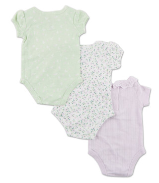 Thumbnail 2: Little Lass Baby Girls 3 Pk Creepers  