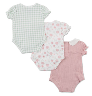 Thumbnail 2: Little Lass Baby Girl 3 Pk Creepers 
