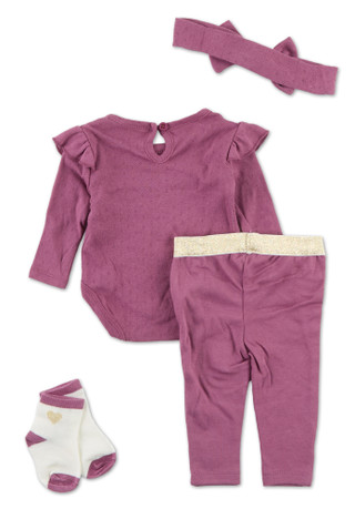 Thumbnail 2: Baby Essentials Baby Girls 4 Pc Pants Set 