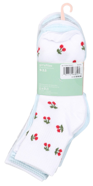 Thumbnail 2: A little obsessed Girls 8 Pk High Quarter Socks 
