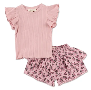 Thumbnail 1: Jessica Simpson Toddler Girls 2 Pc Shorts Set 
