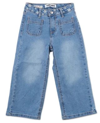 Thumbnail 1: YMI Little Girls Wide Leg Jeans 
