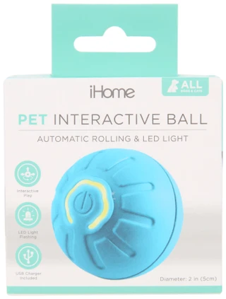 Thumbnail 1: Ihome Pet Interactive Ball w/ Automatic Rolling & LED Light 