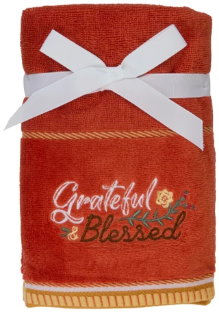 Thumbnail 1: Caro Home 2 Pk Grateful & Blessed Hand Towels  