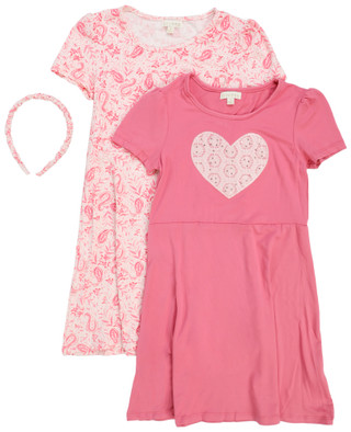 Thumbnail 1: Btween Girls 2 Pk Short Sleeve Knit Dresses 