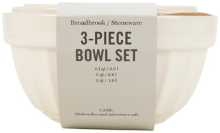 Thumbnail 3: Martha Stewart 3 Pc Broadbrook Ceramic Bowl Set 