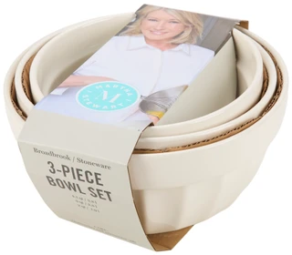 Thumbnail 1: Martha Stewart 3 Pc Broadbrook Ceramic Bowl Set 