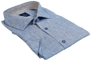 Thumbnail 3: TAILORBYRD Men's Short Sleeve Melange Button Down Shirt 
