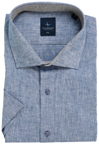 Thumbnail 1: TAILORBYRD Men's Short Sleeve Melange Button Down Shirt 