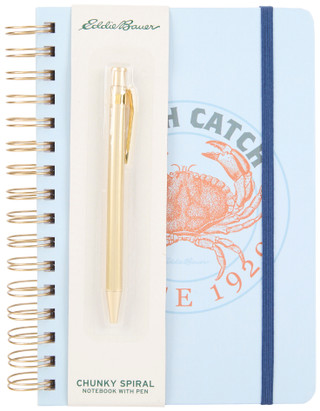 Thumbnail 1: Eddie Bauer Fresh Catch Spiral Bound Notebook with Pen 