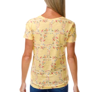 Thumbnail 2: Blue Sol Women's Short Sleeve Print Scoop Neck Top 