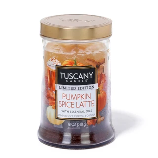 Thumbnail 1: Tuscany Candle 18 oz Pumpkin Spice Latte Candle w/ Essential Oils 