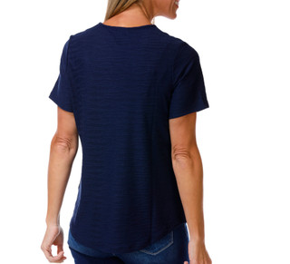 Thumbnail 2: Coral Bay Petite Short Sleeve Hardware V-Neck Top 