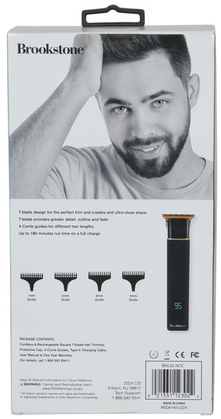 Thumbnail 2: Brookstone Lit T-Blade Grooming Trimmer 
