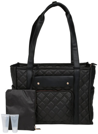 Thumbnail 1: Joan & David The Daphne Double Diamond Quilted Nylon Workbook Travel Tote 