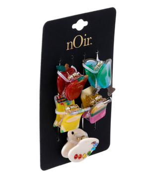 Thumbnail 2: Noir 5 Pk Back-to-School Mini Hair Clips 