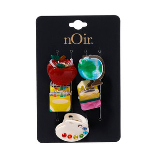 Thumbnail 1: Noir 5 Pk Back-to-School Mini Hair Clips 
