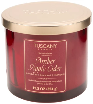 Thumbnail 1: Tuscany Candle 12.5 oz Amber Apple Cider Candle 