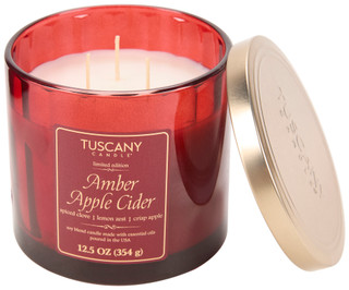 Thumbnail 2: Tuscany Candle 12.5 oz Amber Apple Cider Candle 