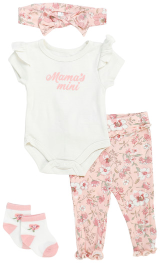 Thumbnail 1: Baby Essentials Baby Girls 4 Pc Turn Me Around Set 