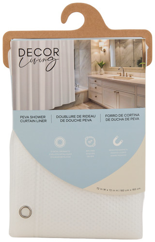 Thumbnail 1: Decor Living 72x72 Peva Shower Curtain Liner 