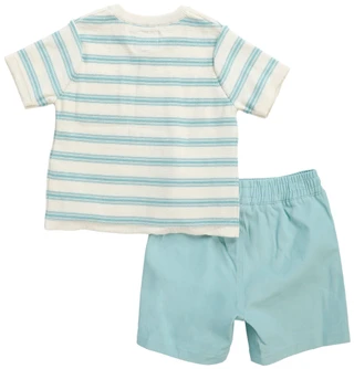 Thumbnail 2: Stitch & Stone Little Boys 2 Pc Striped Tee & Shorts Set 