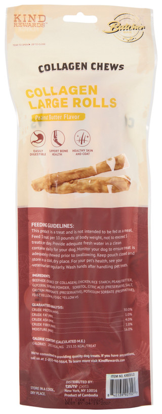 Thumbnail 2: Kind Rewards 2 Pk Peanut Butter Flavor Collagen Chews 