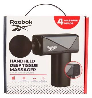 Thumbnail 1: Reebok Handheld Deep Tissue Massager with 4 Massage Heads 