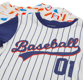 Thumbnail 2: Tahari Toddler Boys 4 Pc Baseball Pajama Set 