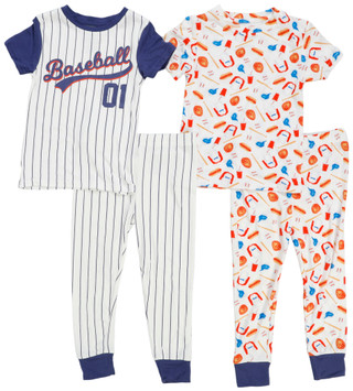 Thumbnail 1: Tahari Toddler Boys 4 Pc Baseball Pajama Set 