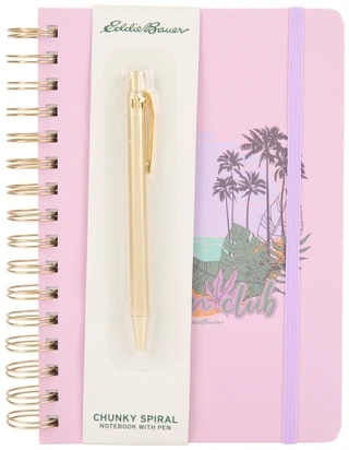 Thumbnail 1: Eddie Bauer Ocean Club Spiral Bound Notebook with Pen 