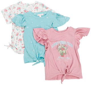 Thumbnail 1: Lemon Kiss Little Girls 3 Pk Short Sleeve Tees 