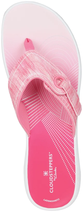Thumbnail 2: Clarks Women's Cloudsteppers Breeze Reyna Flip Flop Sandals 