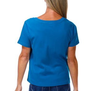Thumbnail 2: Coral Bay Petite Short Sleeve V-Neck Pocket Tee 