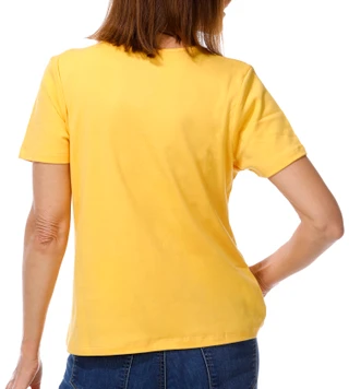 Thumbnail 2: Coral Bay Petite Short Sleeve Embroidered V-Neck Top 