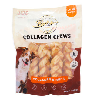Thumbnail 1: Kind Rewards 6 Ct Chicken Flavor Collagen Braids 