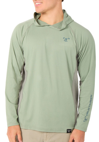 Thumbnail 2: TRUE TIMBER Men's Long Sleeve Hooded Performance Shirt 