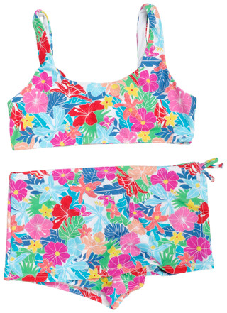 Thumbnail 1: RAISINS Girls 2 Pc Tropical Floral Bikini Set 