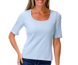 Thumbnail 1: Cyrus Women's Ribbed Square Neck Top 