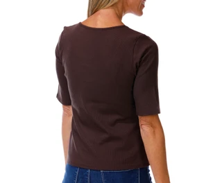 Thumbnail 2: Cyrus Women's Ribbed Square Neck Top 