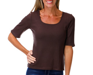 Thumbnail 1: Cyrus Women's Ribbed Square Neck Top 