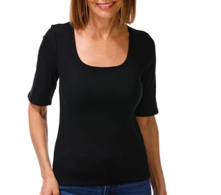 Thumbnail 1: Cyrus Women's Ribbed Square Neck Top 
