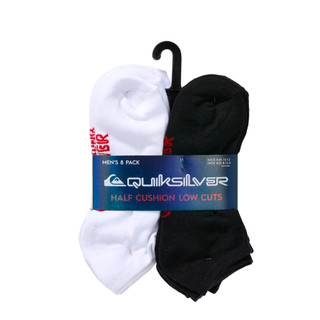 Thumbnail 1: Quiksilver Men's 8 Pk Half Cushion Low Cut Socks  