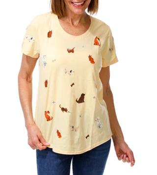 Thumbnail 1: Anneliese Women's Embroidered Pet Top  
