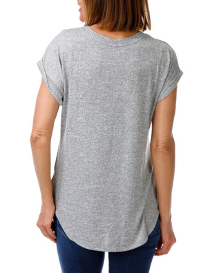 Thumbnail 2: Tru Self Women's Petite Embroidered Cat Top  