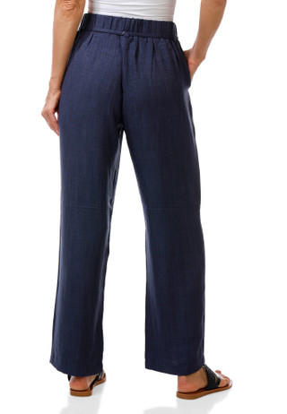 Thumbnail 2: Soho Apparel Women's Pull On 2 Pocket Wide Leg Pants with String Belt 